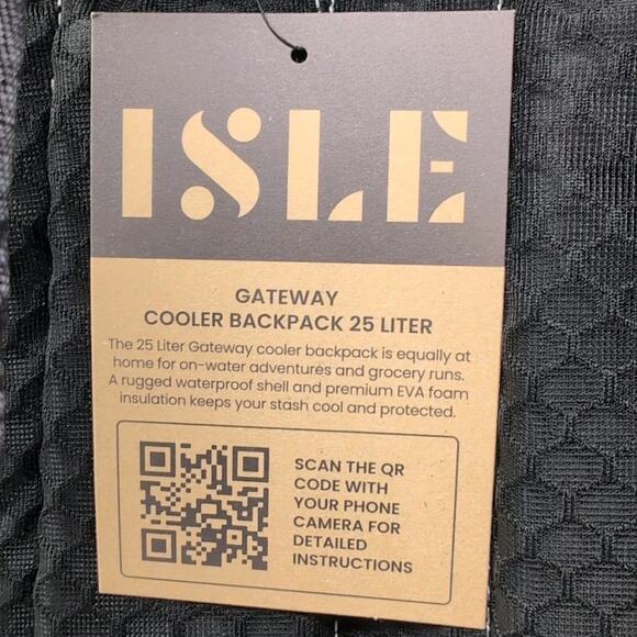 ISLE Gateway Cooler Backpack 25 Liter Waterproof Insulated Gray Outdoor NEW NWT - Picture 12 of 16